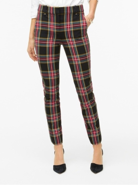J. Crew Pants - J. Crew Skinny Plaid Pants in Black, Red and Yellow Tartan